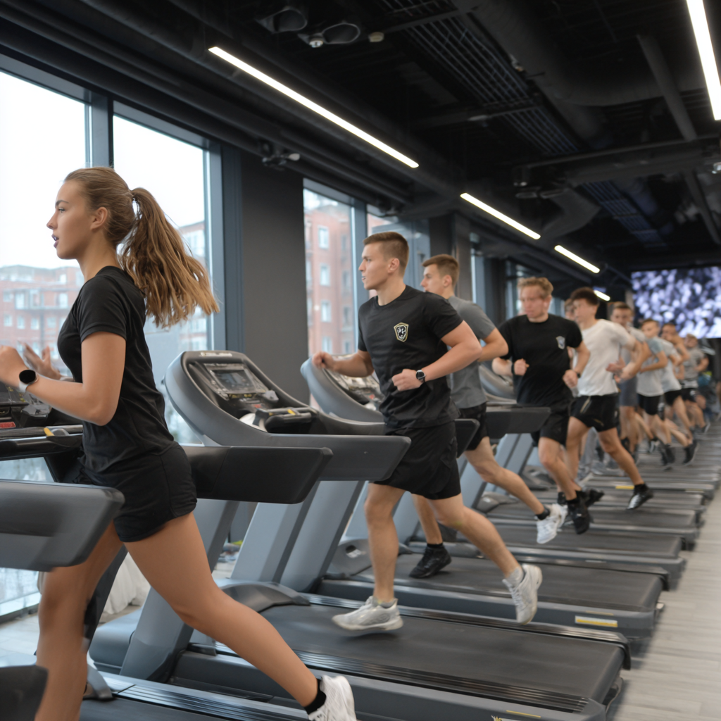 Hombre entrenando con pesas